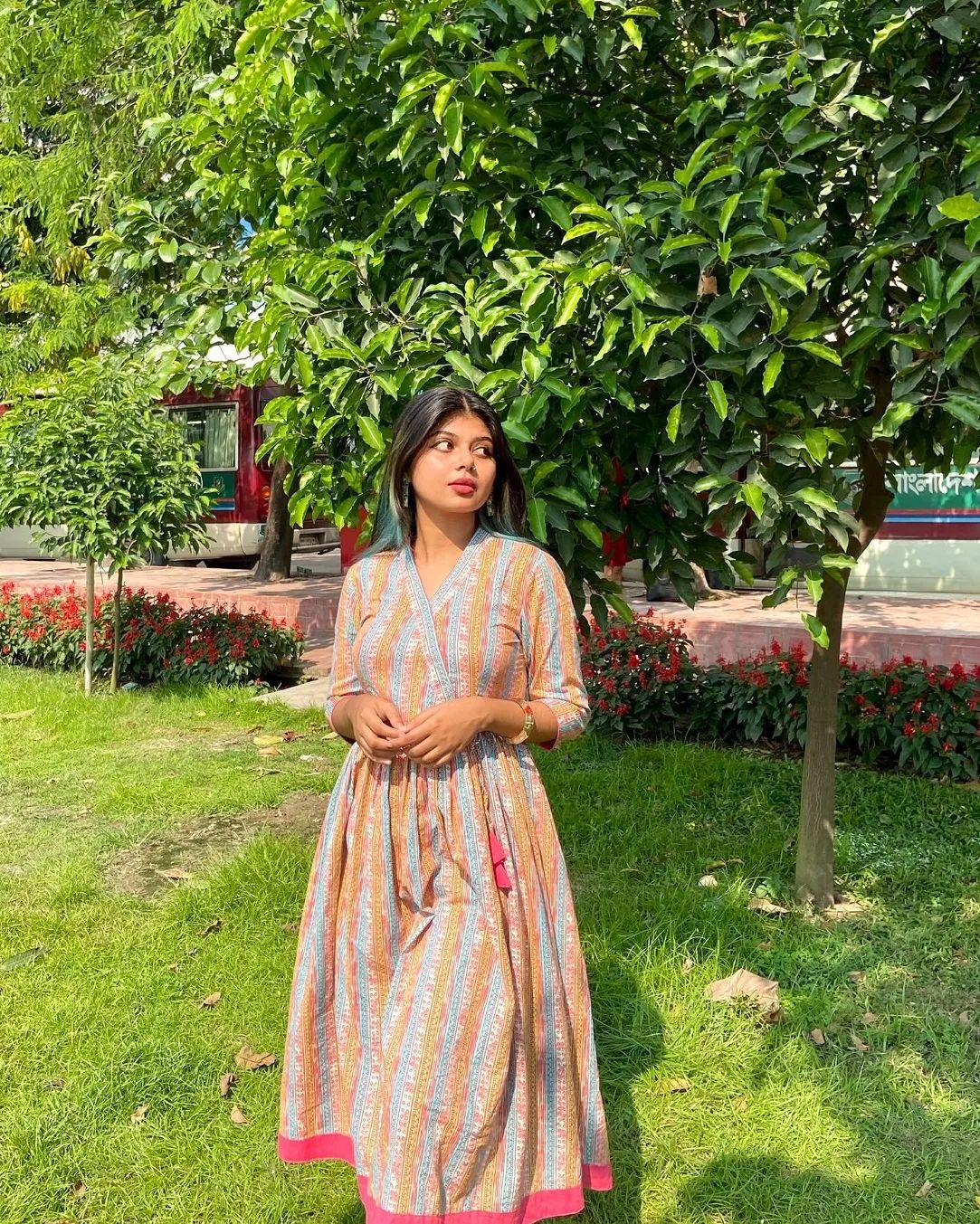 Summer Cotton Kurti - Pink 1